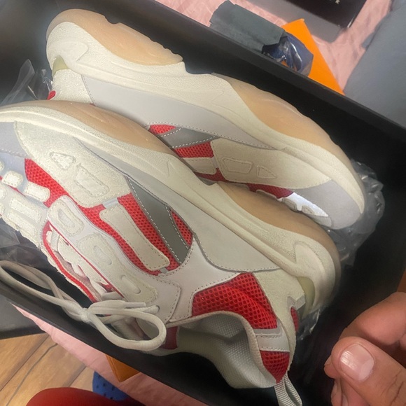 Red and White Amiri Sneakers - Picture 1 of 3